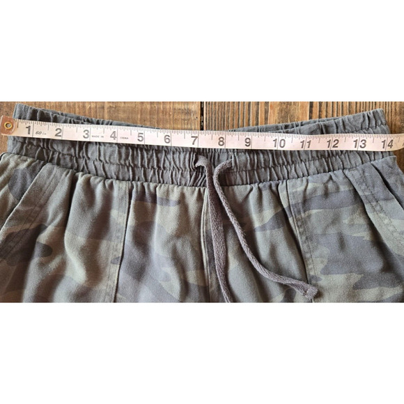 Splendid Women Jogger Pants Small Green Camouflage Soft Pull On Drawstring Waist - Picture 9 of 11